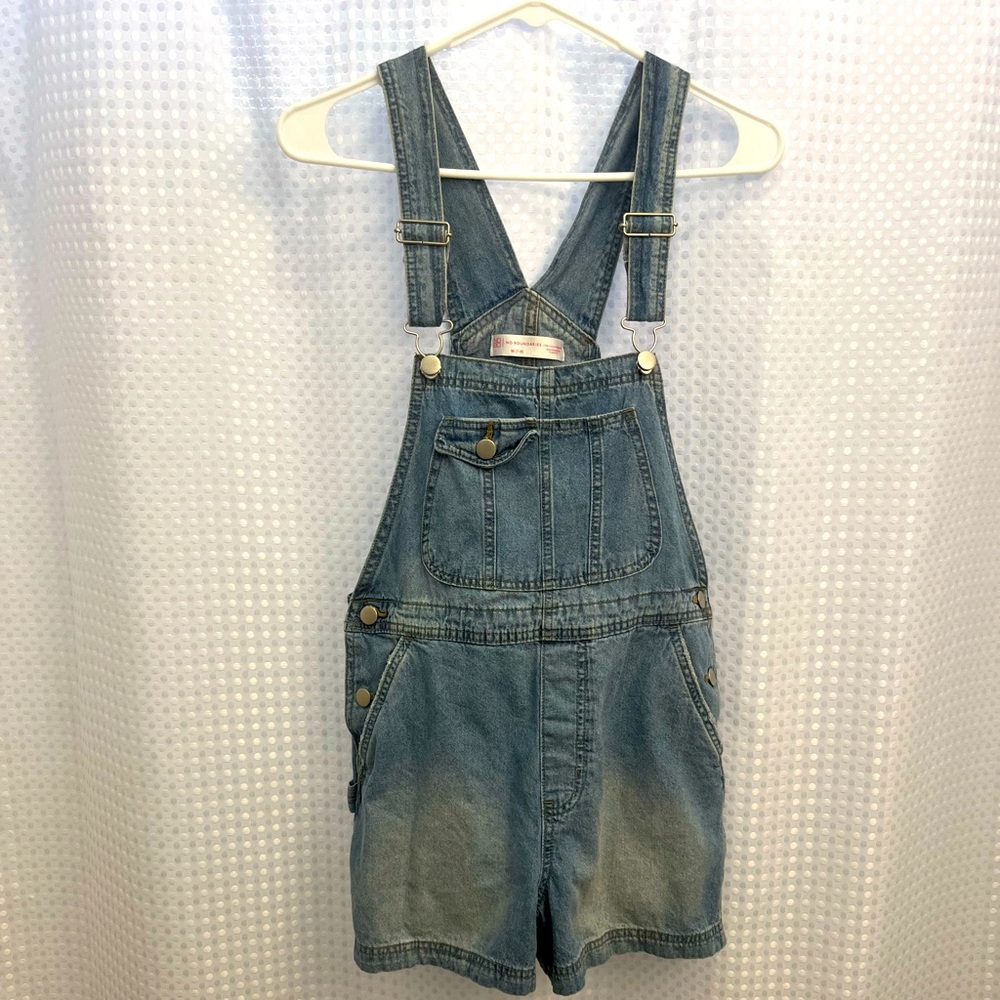 Cute!  Denim short overalls.  Great condition!
